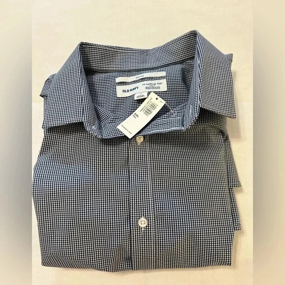 Old Navy Men’s Button Down Shirt Size XXL Tall Slim Fit Non Iron New With Tags - Picture 7 of 13